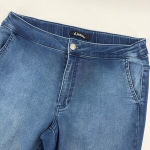 d.jeans Womens Blue Denim Jogger Pants Elastic Waist Size 6
